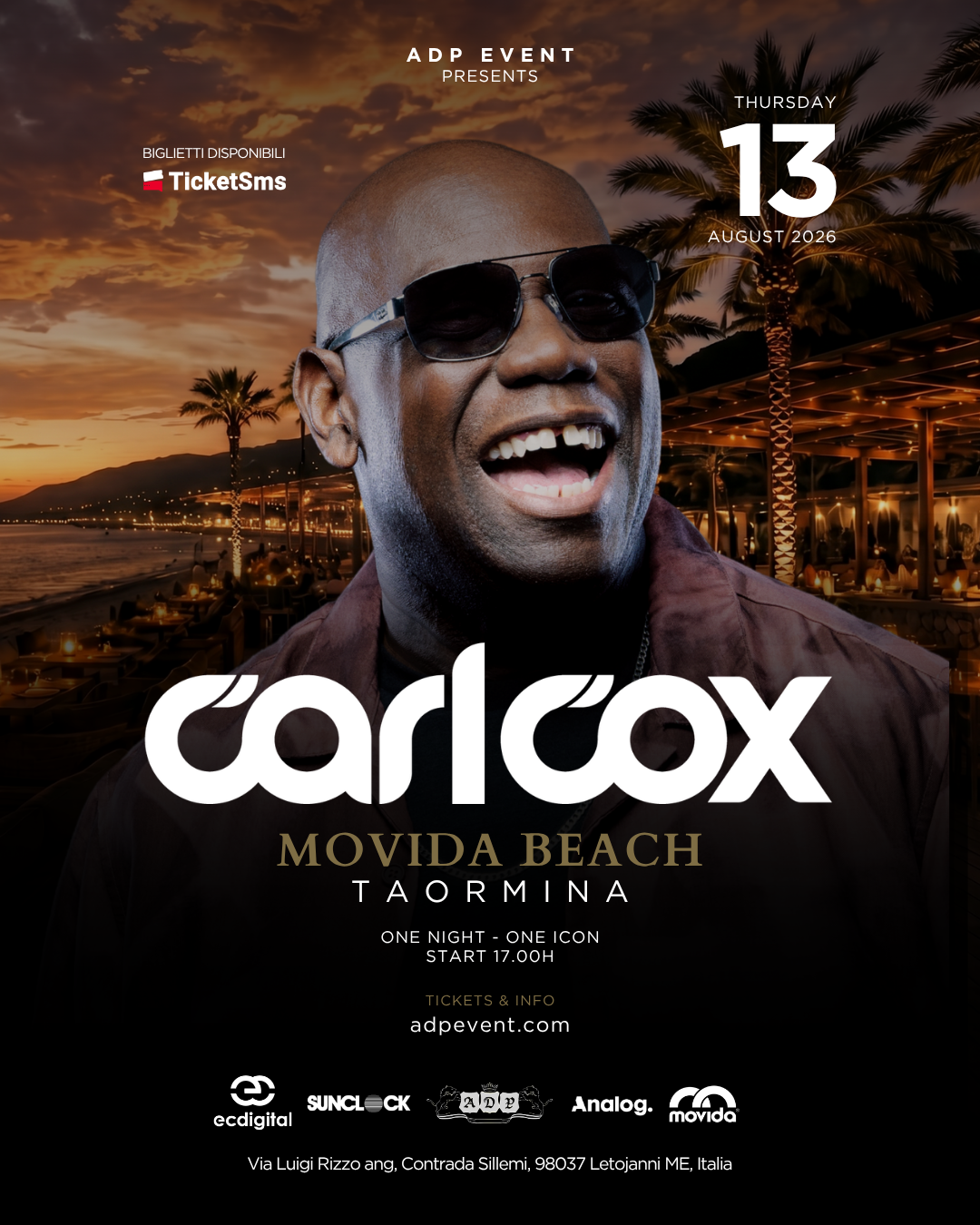 CARL COX On The Beach (Taormina,IT Sicily)